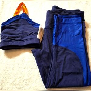 MPG Sport Yoga/Leggings Set, Size L, Blue color